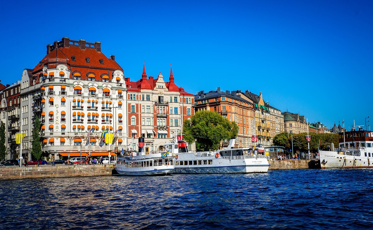 Vue de Stockholm au bord de l'eau