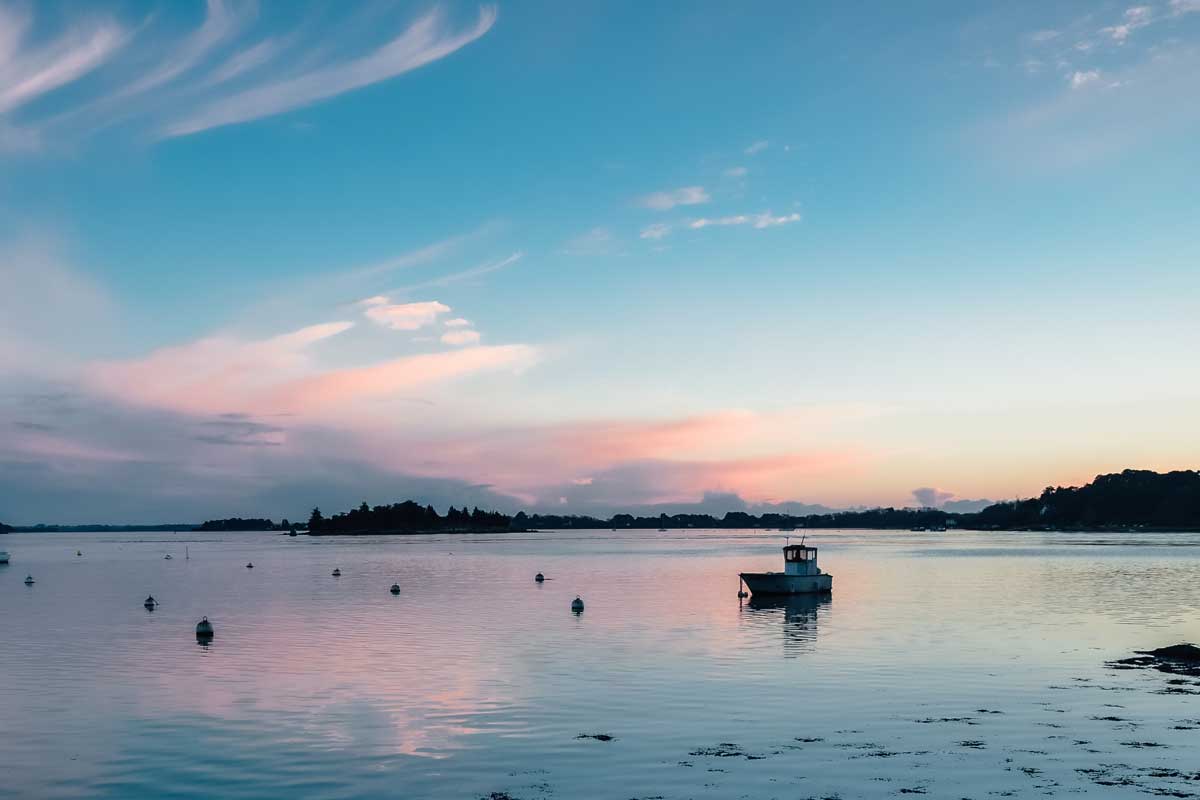 Coucher du soleil dans le Golfe du Morbihan