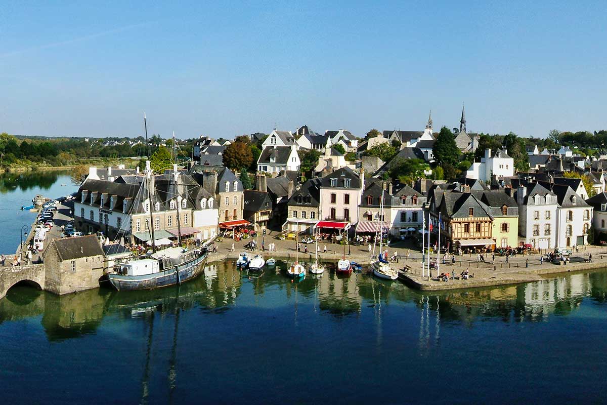 La vieille ville d'Auray et le port de Saint-Goustan