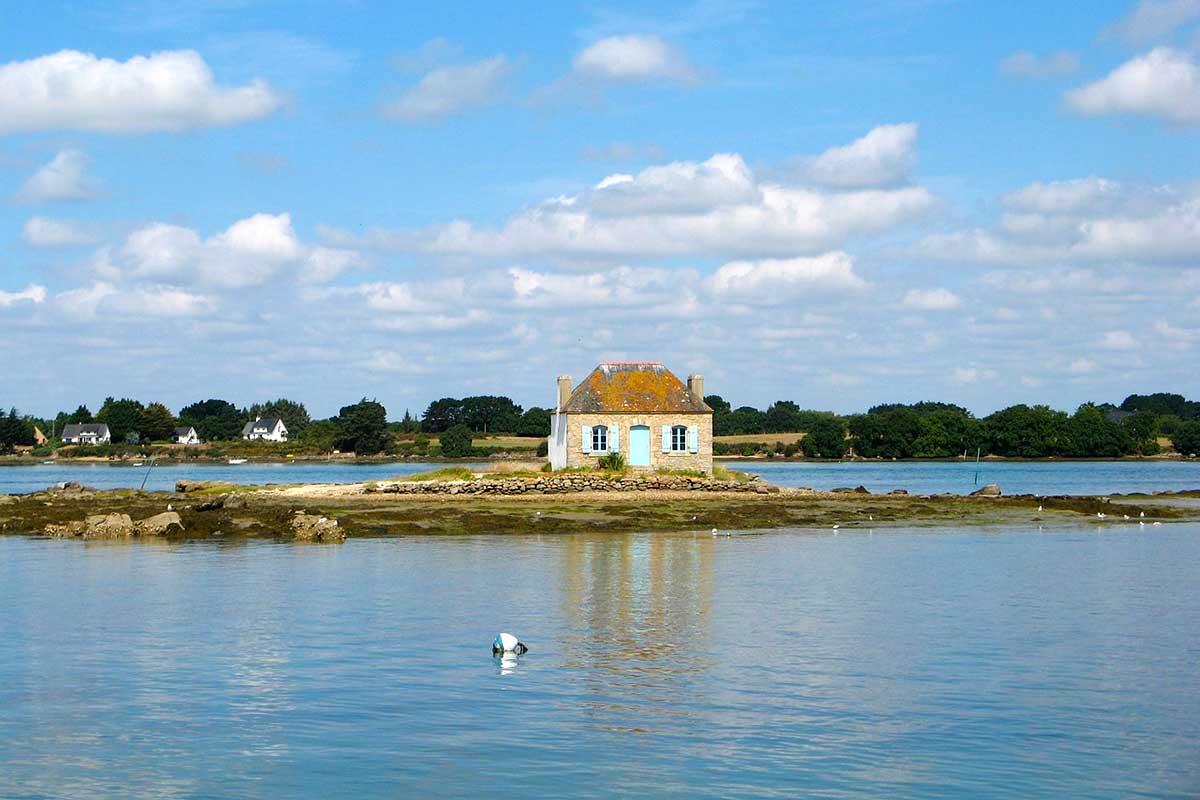 Îlot Saint Cado dans la ria d'Etel