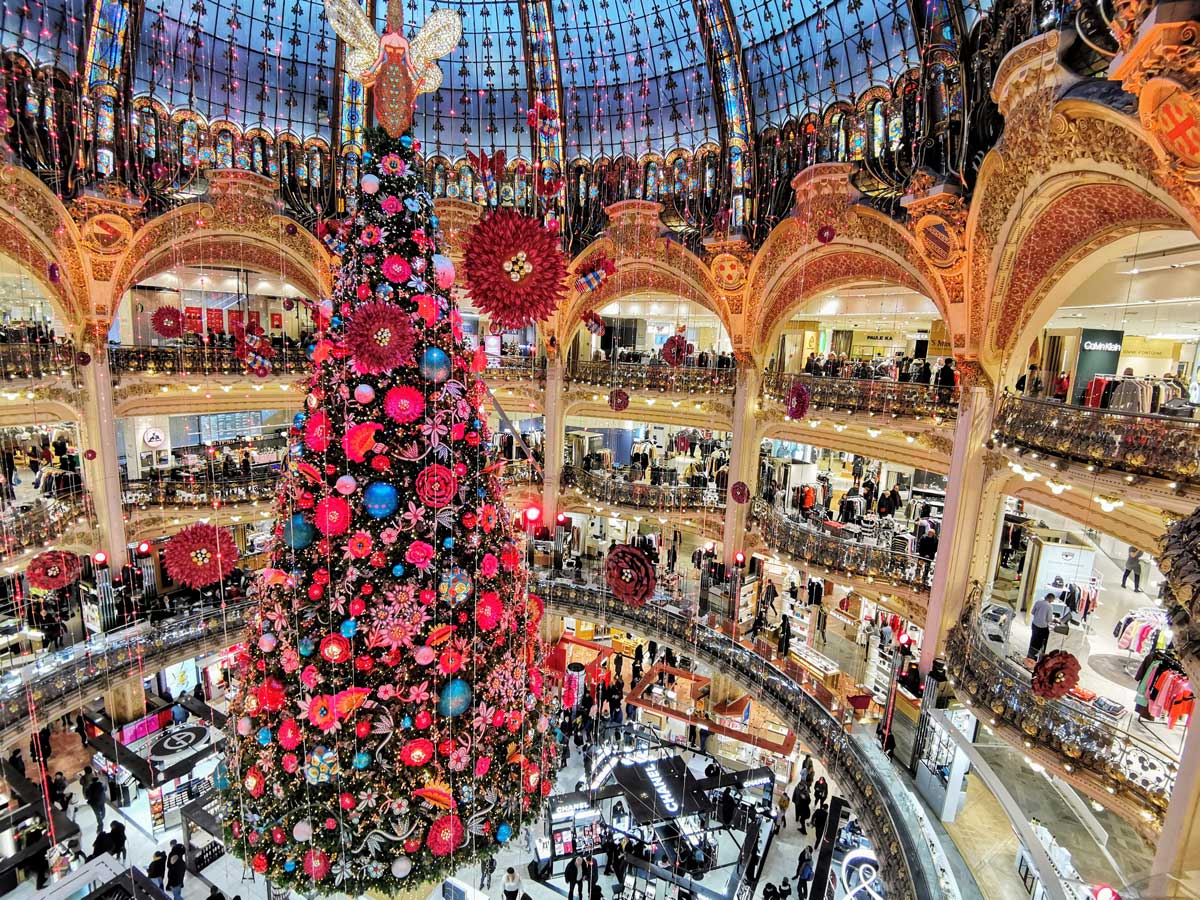 Décorations de Noel des Galeries Lafayette à Paris